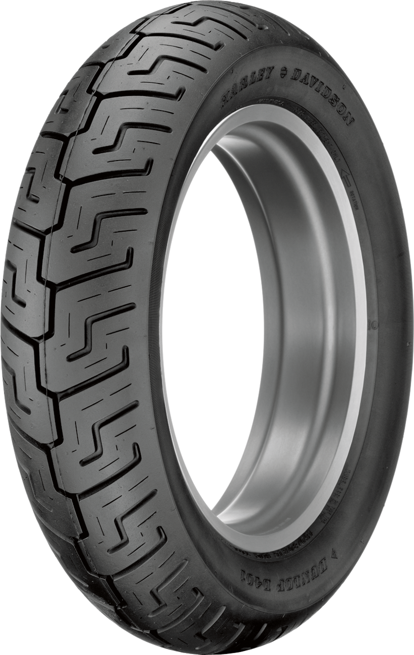 Dunlop D401 Rear Tire - 130/90B16 73H - Blackwall (manufacturer reference image)