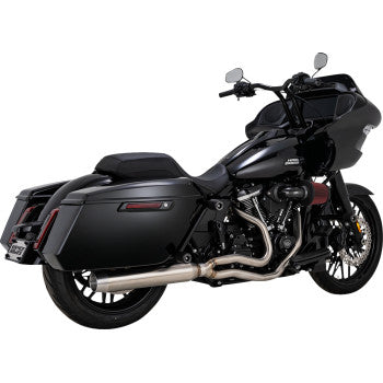 2-into-1 Gaslighter Exhaust System without Heat Shields - M8 Touring - Brushed