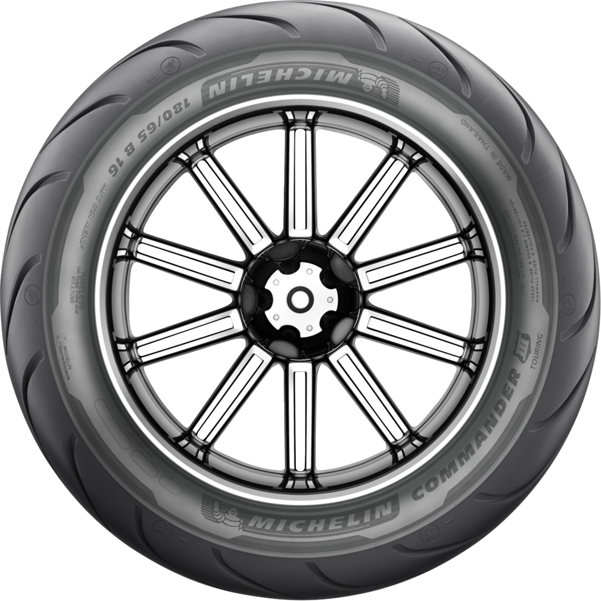 Michelin Commander III Touring Rear Tire - 180/65B16 81H - Blackwall (manufacturer reference image)
