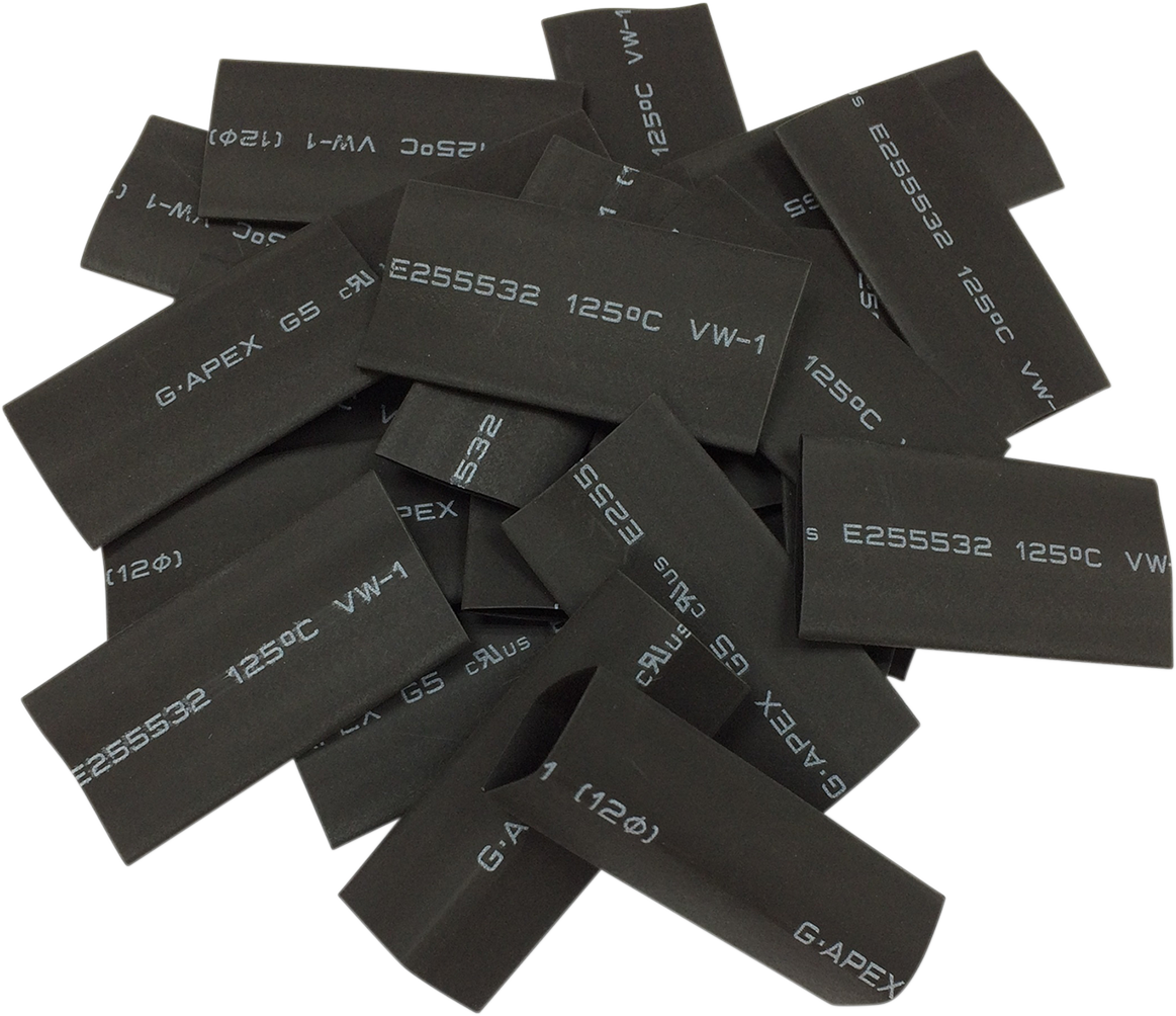 Drag Specialties Heat Shrink tube - 25PK - Black | E25-0092K4 - manufacturer/supplier product image