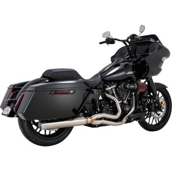 2-into-1 Gaslighter Exhaust System with Heat Shields - M8 Touring - Brushed