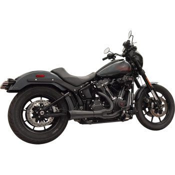 2-into-1 Ripper Exhaust System with Megaphone Muffler - Short - Black - 49-State - M8 Softail