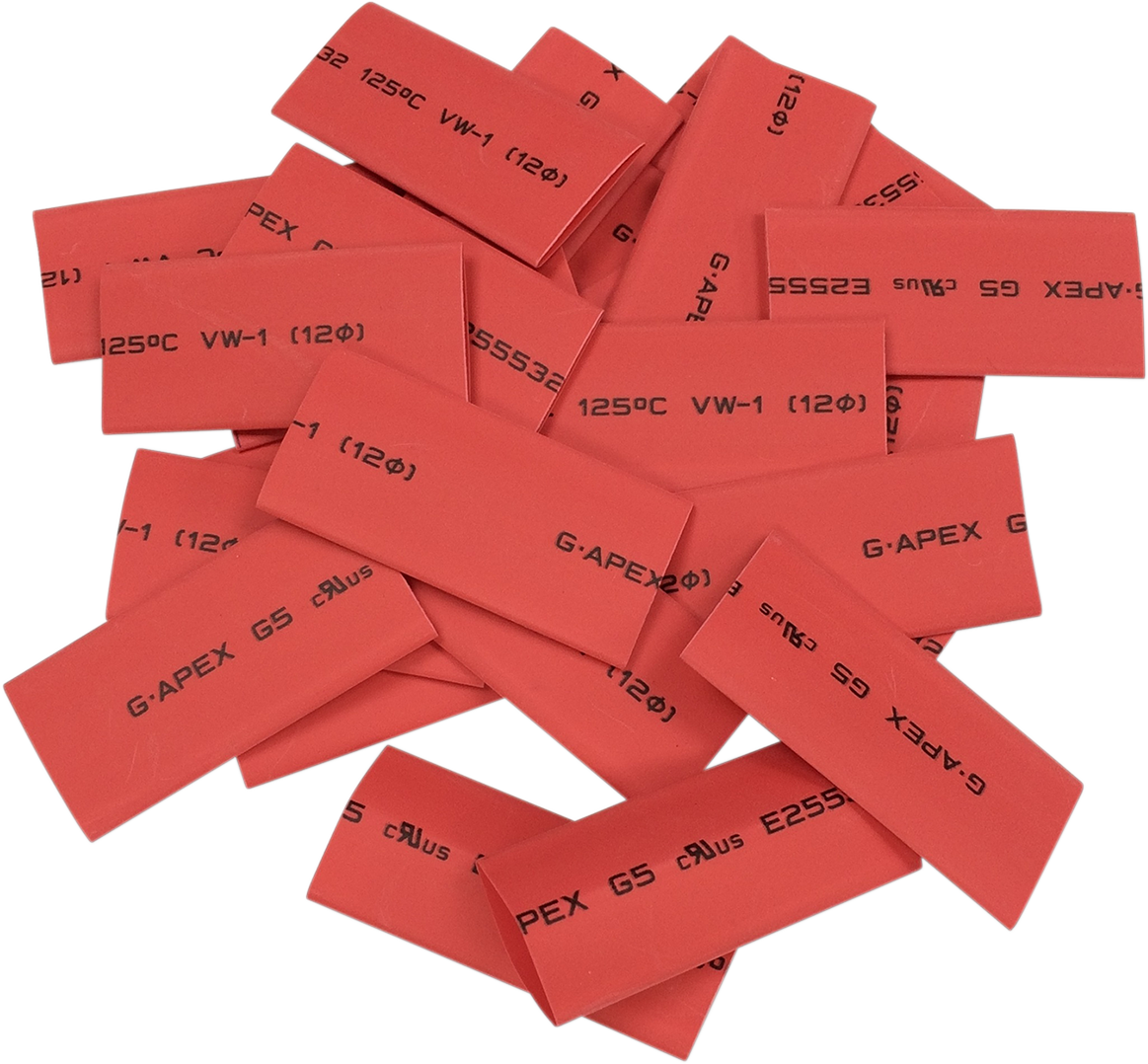 Drag Specialties Heat Shrink tube - 25PK - Red | E25-0092K5 - manufacturer/supplier product image