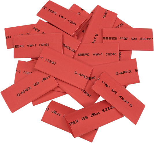 Drag Specialties Heat Shrink tube - 25PK - Red | E25-0092K5 - manufacturer/supplier product image
