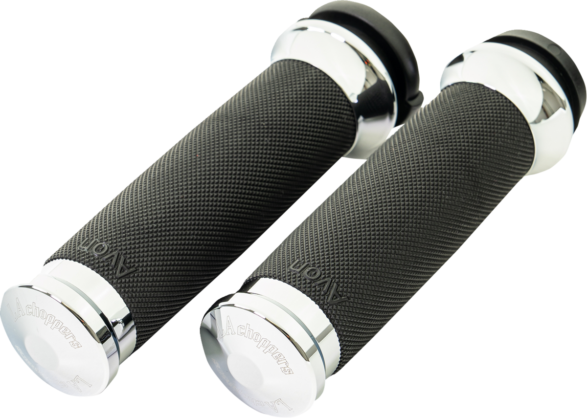 LA Choppers County Line Grips - TBW - Chrome
