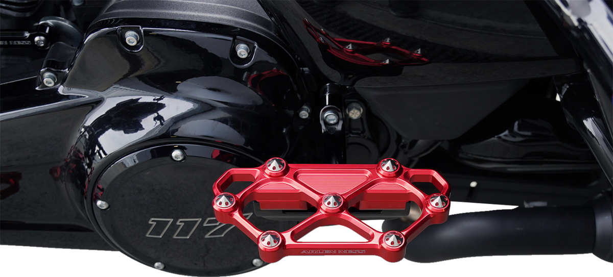 Arlen Ness Diamond Floorboards - Passenger - Red