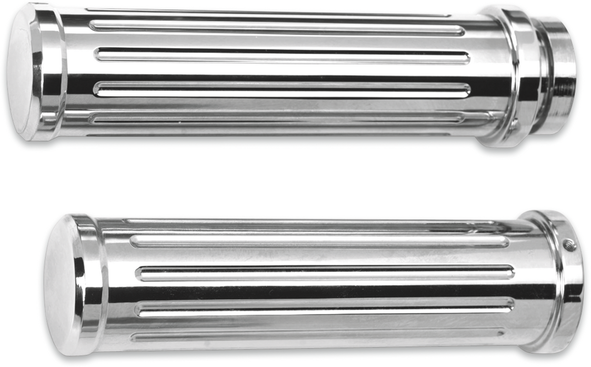 Pro-One Chrome Billet Grips - Ball-Milled