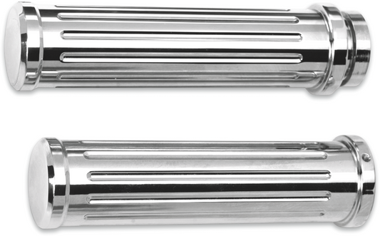 Pro-One Chrome Billet Grips - Ball-Milled