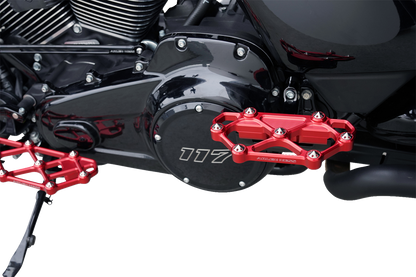 Arlen Ness Diamond Floorboards - Passenger - Red