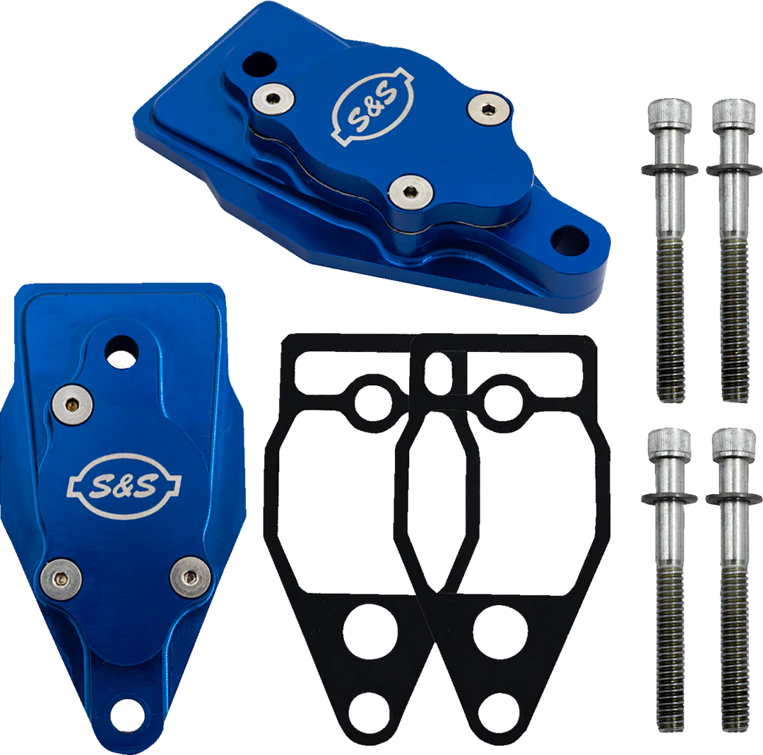 S&S CYCLE Billet Head Breather Kit - Anodized Blue - for Harley Davidson Twin Cam '99-'17 - 900-1299 – by S&S Cycle