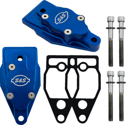 S&S CYCLE Billet Head Breather Kit - Anodized Blue - for Harley Davidson Twin Cam '99-'17 - 900-1299 – by S&S Cycle