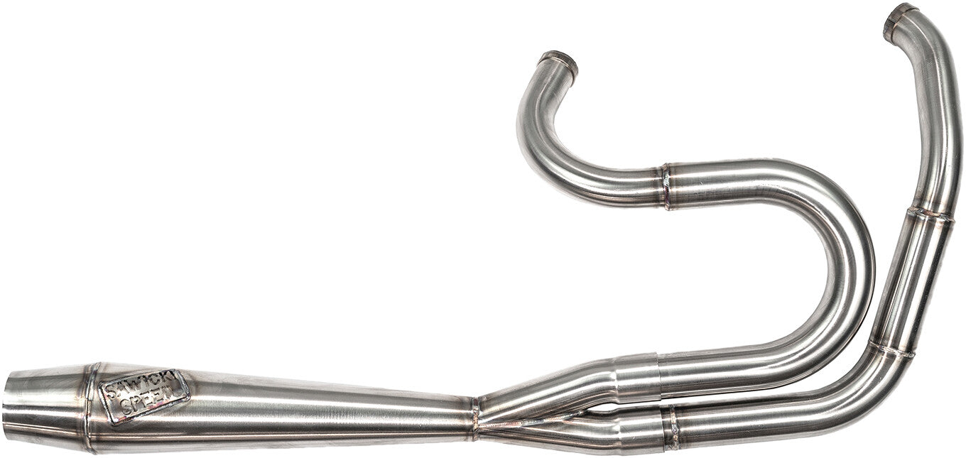 SAWICKI 2 in 1 Cannon Exhaust - 2IN1 DYNA FULL LENGTH CANNON BIG INCH BRUSHED SS - 930-01248