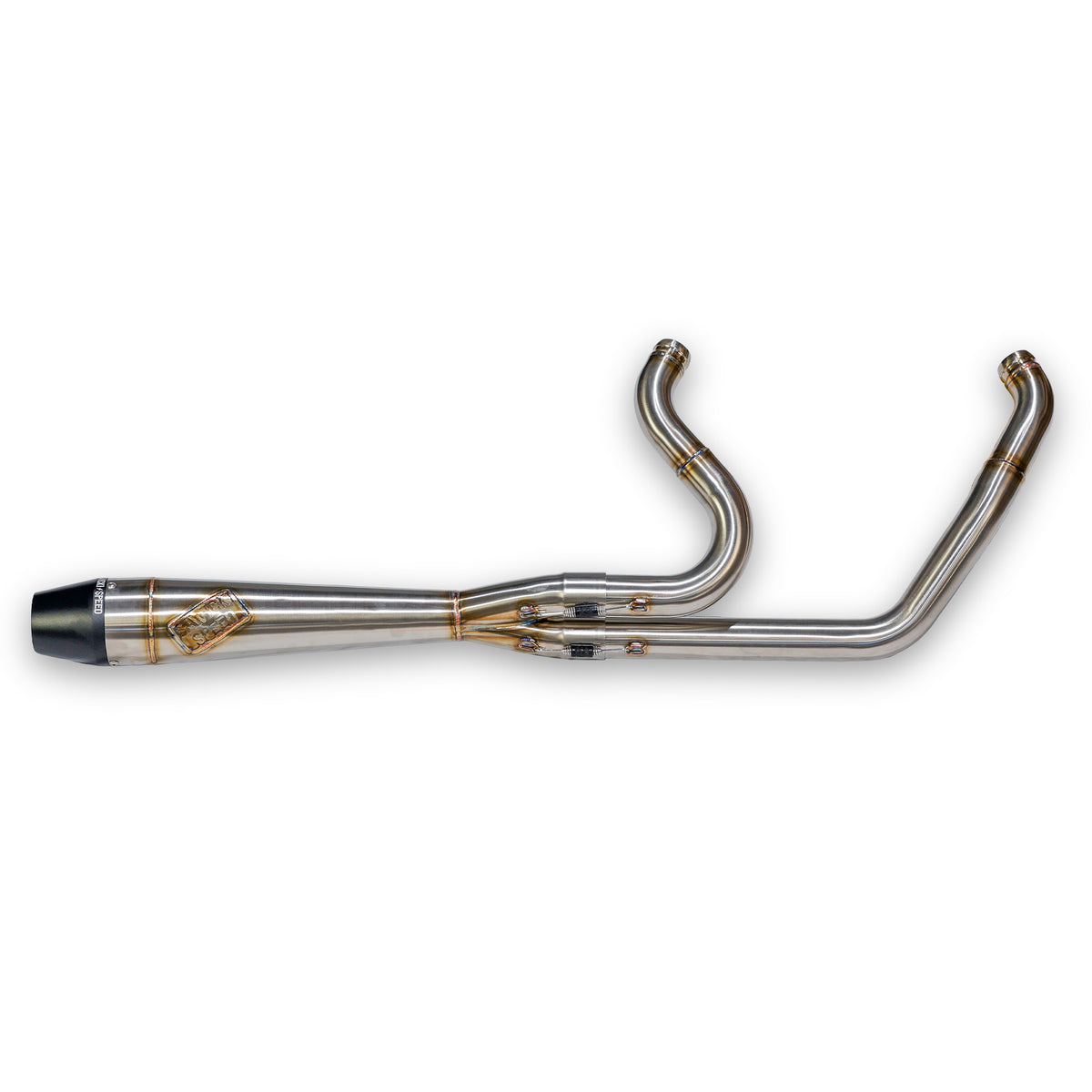 Sawicki Intimidator M8 Softail Mid Brushed Stainless With Black End Cap | 930-02624