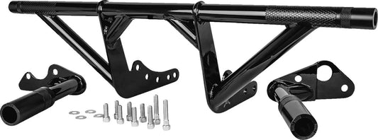 Burly Brand Brawler Complete Crash Bar Kit for Select Harley M8 Softail — Black