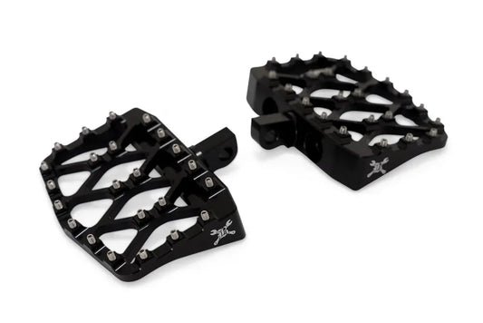Burly Brand MX-Evolution Mini Rider Floorboards for Select Harley M8 Softail — Black
