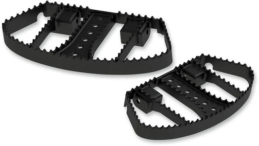 Burly Brand MX Passenger Floorboards for Harley FLH/T 1993–2017 — Satin Black