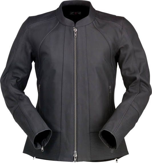 Women's Matchlock Leather Jacket — Black