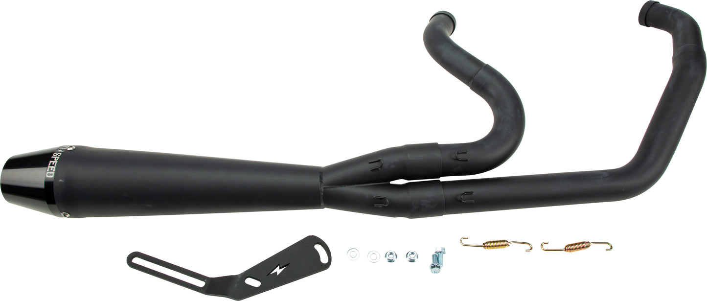 SAWICKI Softail Pipe - 2IN1 M8 SOFTAIL FULL LENGTH BLACK - 930-01203