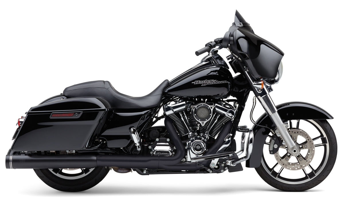 Cobra 4" Groove Tip Slip-On Black FLH/Touring | 6277RB