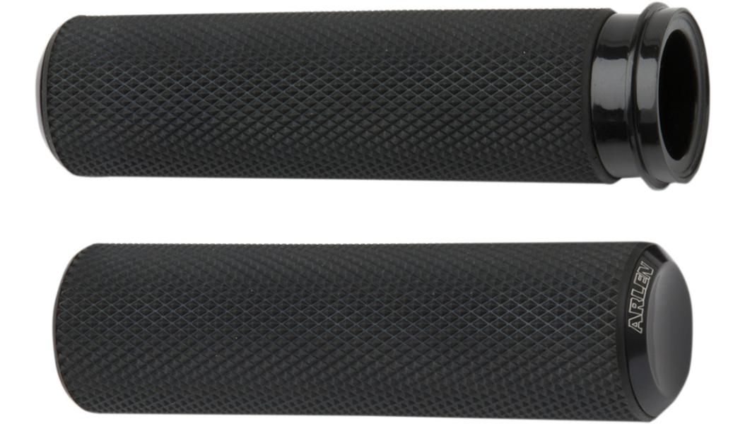 ARLEN NESS 07-327Knurled Grips- TBW - Black - Throttle By Wire
