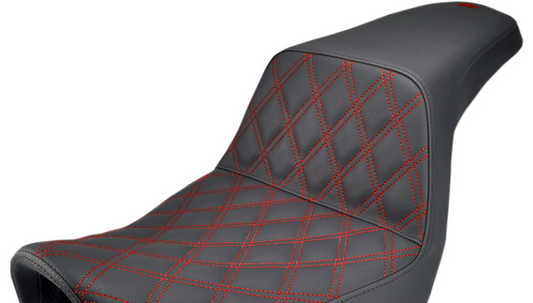 Saddlemen Step-Up Seat 806-04-172RD Front Lattice Stitch/Red Stitching 0803-0593