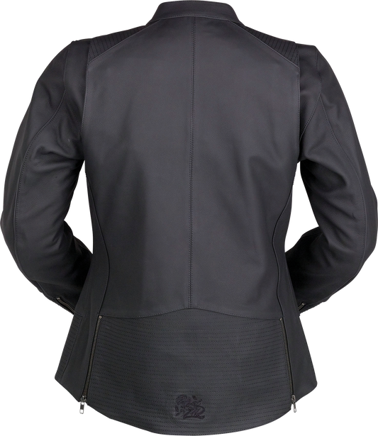 Women's Matchlock Leather Jacket — Black