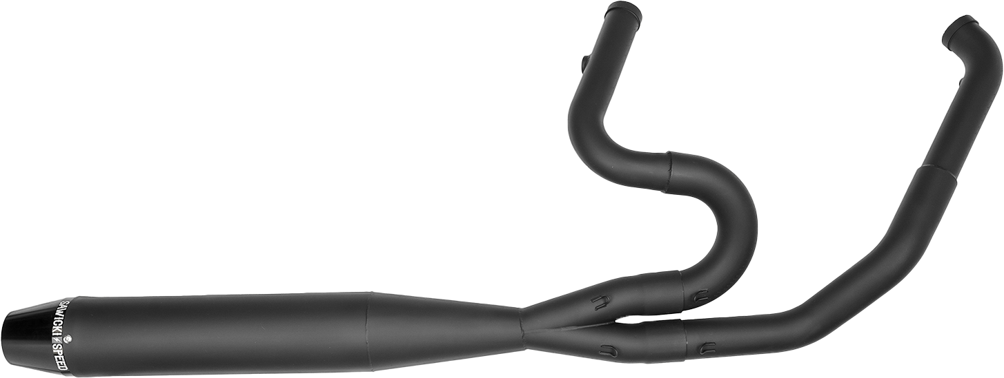 SAWICKI 2In1 Mid-Length for Touring Models - 2IN1 M8 FLT MID LENGTH PIPE BLACK - 930-01222