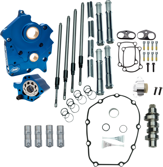 S&S Cam Chest Kit - Water Cooled - Chain Drive - 465 Cam - Chrome Pushrod Tubes - M8 | 310-0999C