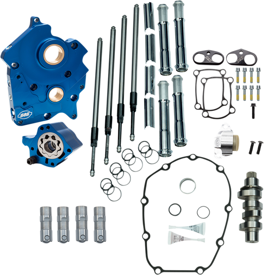 S&S Cam Chest Kit - Water Cooled - Chain Drive - 475 Cam - Chrome Pushrod Tubes - M8 | 310-1000C