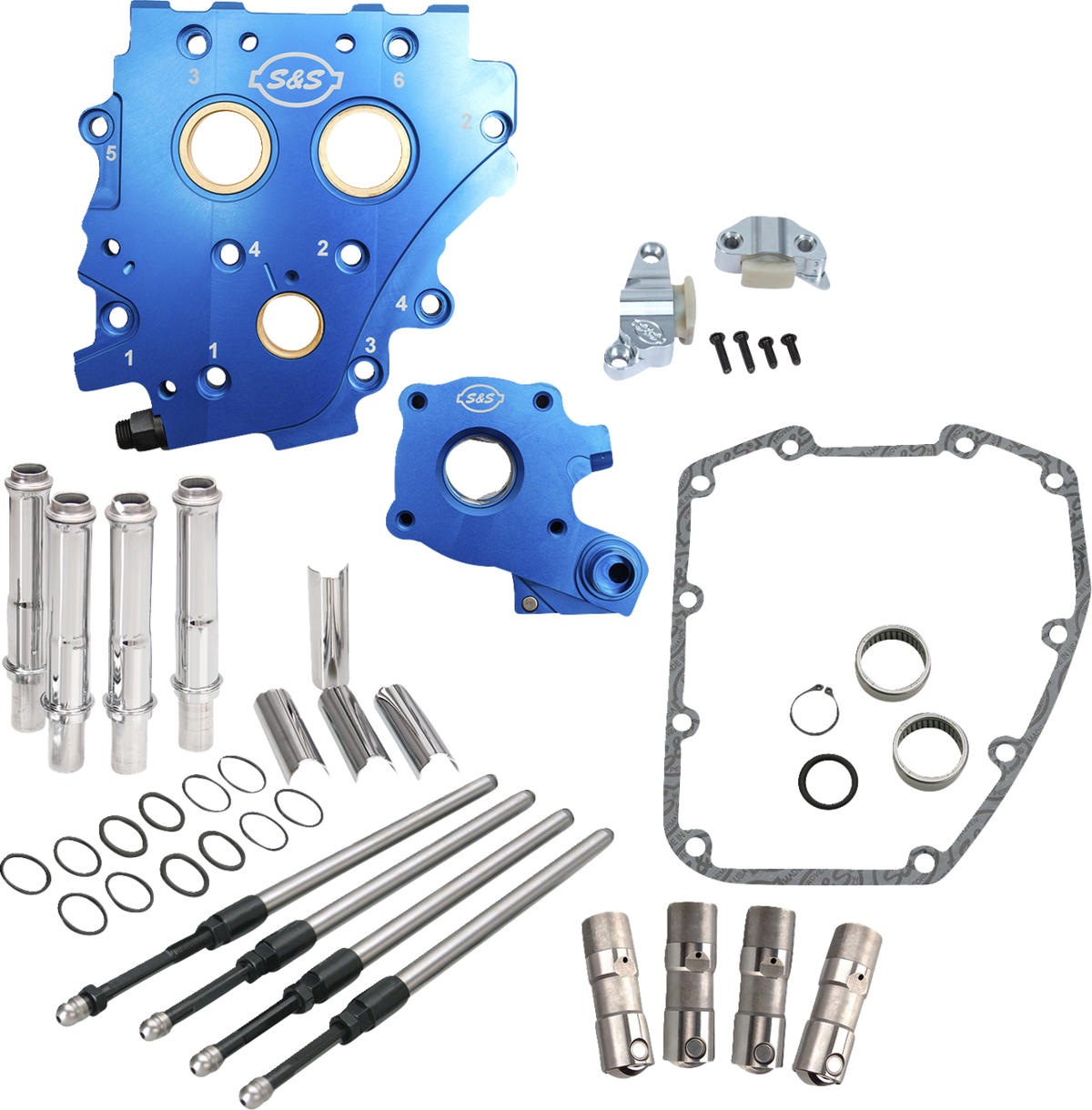 S&S Cycle Chain Drive Cam Chest Kit Without Cams — Twin Cam, Chrome | 310-1273