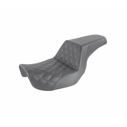 Black Saddlemen Step-Up front lattice stitch seat 806-04-172 for 2006–2017 Dyna