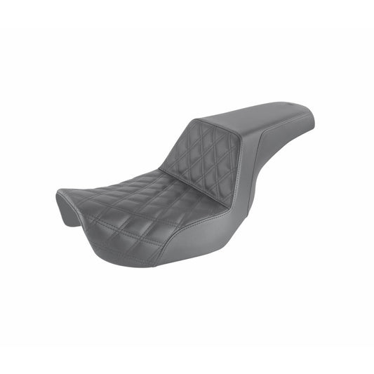Black Saddlemen Step-Up front lattice stitch seat 806-04-172 for 2006–2017 Dyna